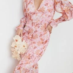 Wild Ginger CLOTHING Juanita Dress - Pink Floral 12 Wild Ginger CLOTHING Juanita Dress - Pink Floral