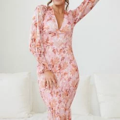 Wild Ginger CLOTHING Juanita Dress - Pink Floral 13 Wild Ginger CLOTHING Juanita Dress - Pink Floral