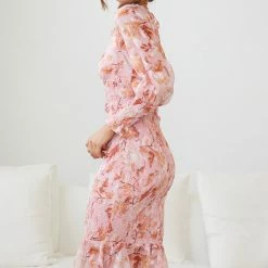 Wild Ginger CLOTHING Juanita Dress - Pink Floral 11 Wild Ginger CLOTHING Juanita Dress - Pink Floral