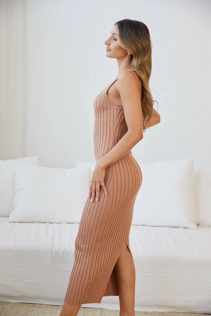 Paper Heart CLOTHING Julietta Knit Dress - Camel 5 Paper Heart CLOTHING Julietta Knit Dress - Camel