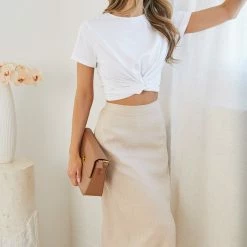 Style Box CLOTHING Junia Skirt - Beige