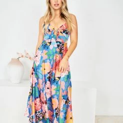 Qtrend Fashion PTY LTD CLOTHING Karago Dress - Blue Print