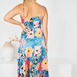 Qtrend Fashion PTY LTD CLOTHING Karago Dress - Blue Print