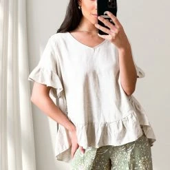 Miracle Fashion CLOTHING Kaleigh Top - Beige