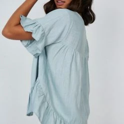 Miracle Fashion Kaleigh Top - Sage CLOTHING