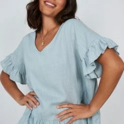 Miracle Fashion Kaleigh Top - Sage CLOTHING