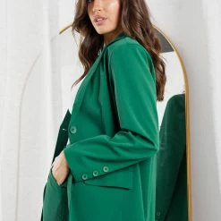 Pink Diamond CLOTHING Kamie Blazer - Green