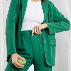 Pink Diamond CLOTHING Kamie Blazer - Green