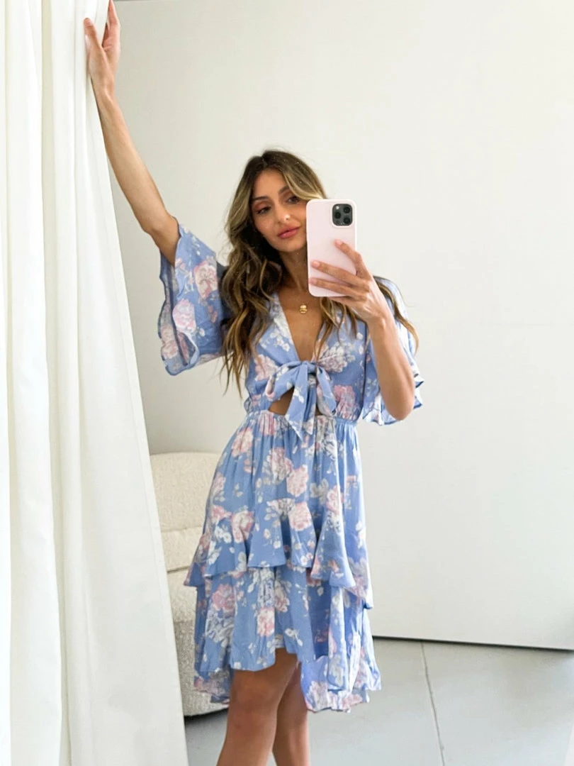 Willo Fashion CLOTHING Kanani Dress - Blue Print 7 Willo Fashion CLOTHING Kanani Dress - Blue Print