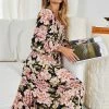 White Closet CLOTHING Karlie Dress - Black Floral