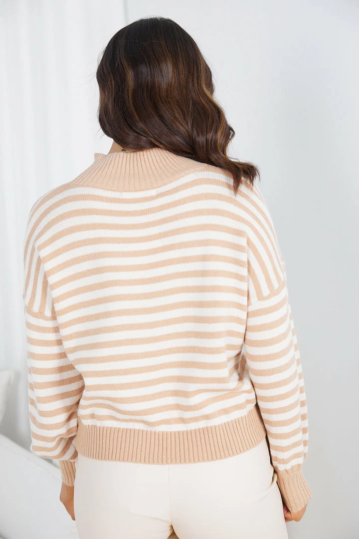 Desire Kasmere Knit - Camel Stripe CLOTHING 4 Desire Kasmere Knit - Camel Stripe CLOTHING