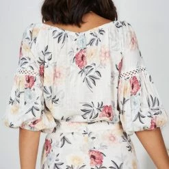 CSA (Lorraine Designs) CLOTHING Keila Top - White Floral