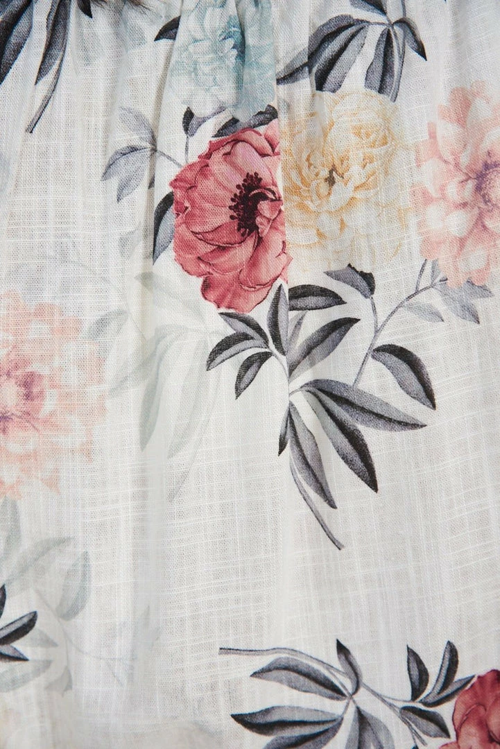 CSA (Lorraine Designs) CLOTHING Keila Top - White Floral 9 CSA (Lorraine Designs) CLOTHING Keila Top - White Floral