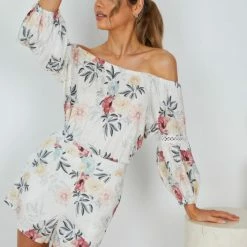 CSA (Lorraine Designs) CLOTHING Keila Top - White Floral 13 CSA (Lorraine Designs) CLOTHING Keila Top - White Floral