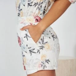 CSA (Lorraine Designs) Keithia Shorts - White Floral CLOTHING