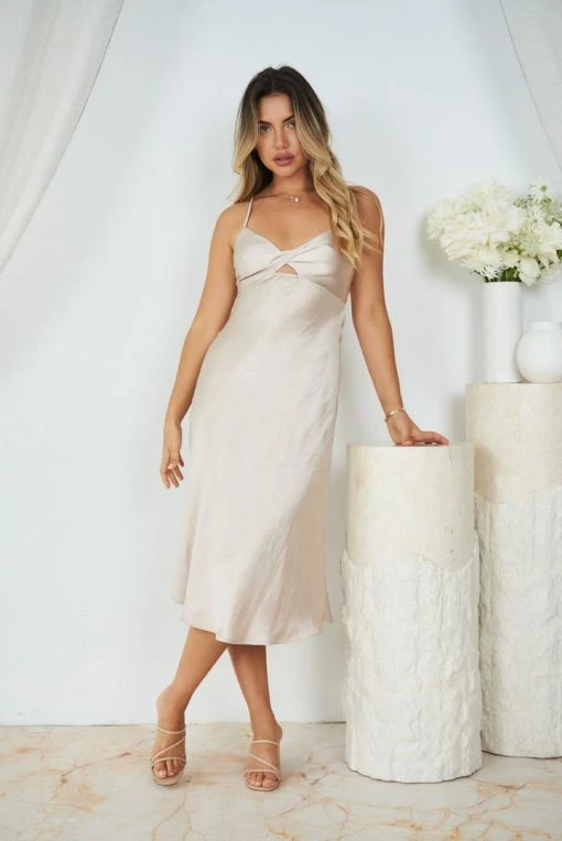 Esther The Label Keke Dress - Champagne CLOTHING 1 Esther The Label Keke Dress - Champagne CLOTHING