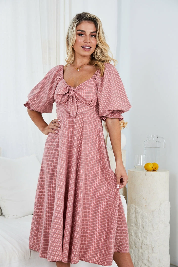 WeLove Fashion CLOTHING Kesara Dress - Dusty Pink 3 WeLove Fashion CLOTHING Kesara Dress - Dusty Pink