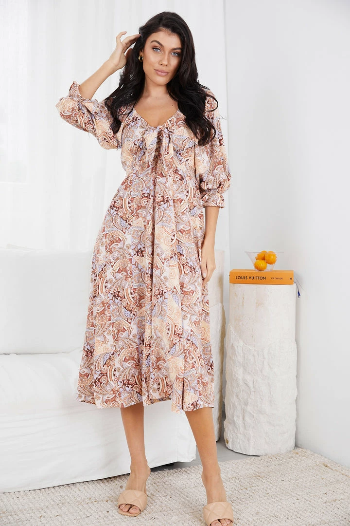 WeLove Fashion CLOTHING Kesara Dress - Multi Print 3 WeLove Fashion CLOTHING Kesara Dress - Multi Print