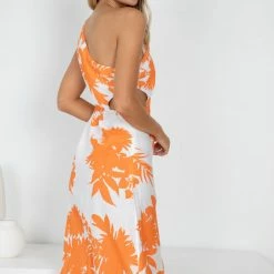 Reverse Kindly Dress - Orange Print