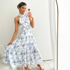 Qtrend Fashion PTY LTD Kobi Dress - Blue Floral CLOTHING