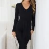WeLove Fashion Kourtney Dress - Black CLOTHING