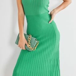 YH & Co (Chloe Yip) Kyrie Knit Dress - Green