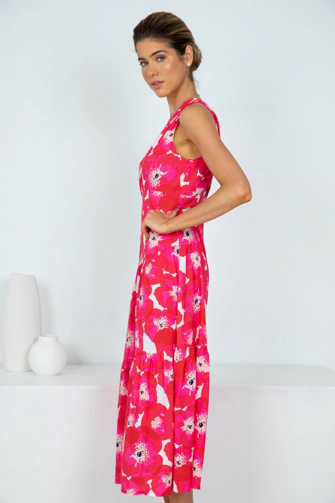 YH & Co (Chloe Yip) Ladonna Dress - Pink Floral 5 YH & Co (Chloe Yip) Ladonna Dress - Pink Floral