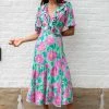Style Box Lallah Dress - Green Floral CLOTHING 1 Style Box Lallah Dress - Green Floral CLOTHING