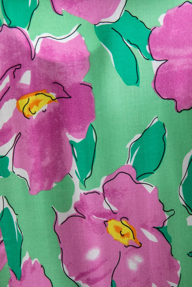 Style Box Lallah Dress - Green Floral CLOTHING 9 Style Box Lallah Dress - Green Floral CLOTHING