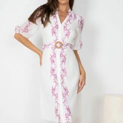 GDS Lenny Dress - White Print CLOTHING