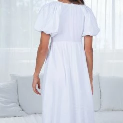 Pink Diamond Leola Dress - White CLOTHING