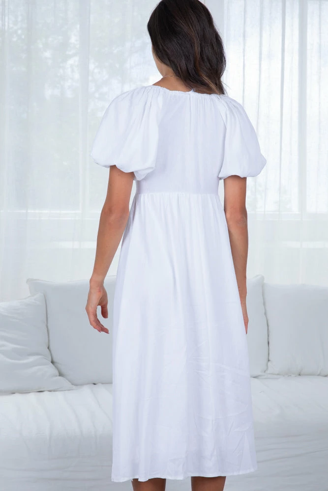 Pink Diamond Leola Dress - White CLOTHING 4 Pink Diamond Leola Dress - White CLOTHING