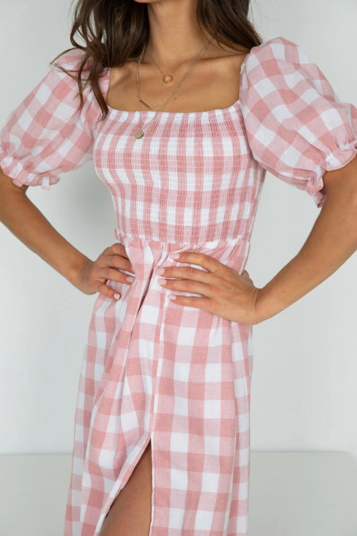 YH & Co (Chloe Yip) Lettice Dress - Pink Gingham 3 YH & Co (Chloe Yip) Lettice Dress - Pink Gingham