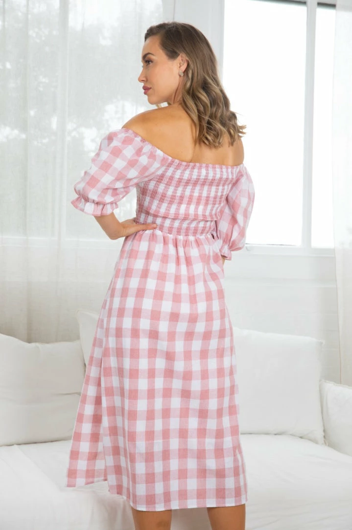 YH & Co (Chloe Yip) Lettice Dress - Pink Gingham 6 YH & Co (Chloe Yip) Lettice Dress - Pink Gingham