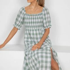 YH & Co (Chloe Yip) CLOTHING Lettice Dress - Sage Gingham