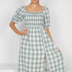 YH & Co (Chloe Yip) CLOTHING Lettice Dress - Sage Gingham