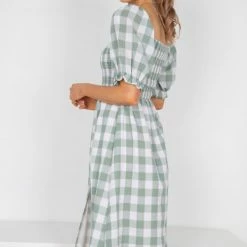 YH & Co (Chloe Yip) CLOTHING Lettice Dress - Sage Gingham
