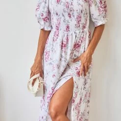 YH & Co (Chloe Yip) Lettice Dress - White Floral CLOTHING