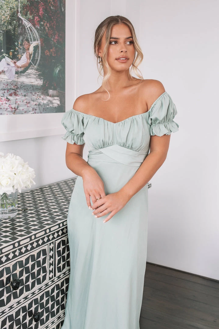 Esther The Label Lia Dress - Faded Sage CLOTHING 7 Esther The Label Lia Dress - Faded Sage CLOTHING