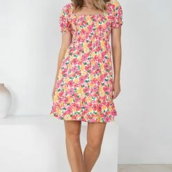 Style Box CLOTHING Lileth Dress - Pink Floral
