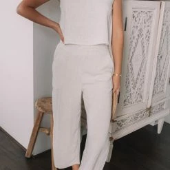 Style Box CLOTHING Lizzo Pants - Oatmeal 10 Style Box CLOTHING Lizzo Pants - Oatmeal