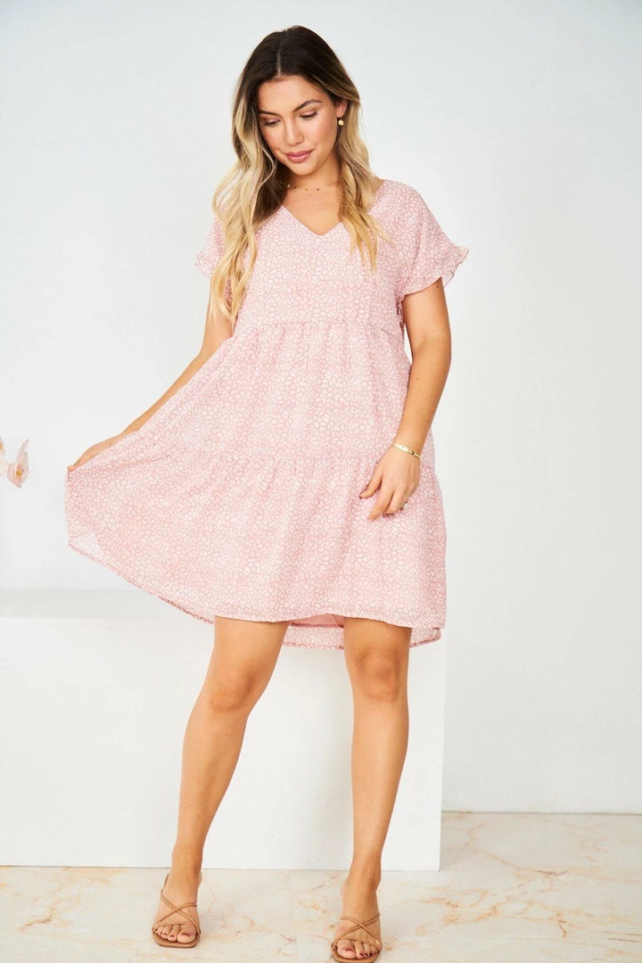 HQ Fashion Loida Dress - Pink Print 6 HQ Fashion Loida Dress - Pink Print