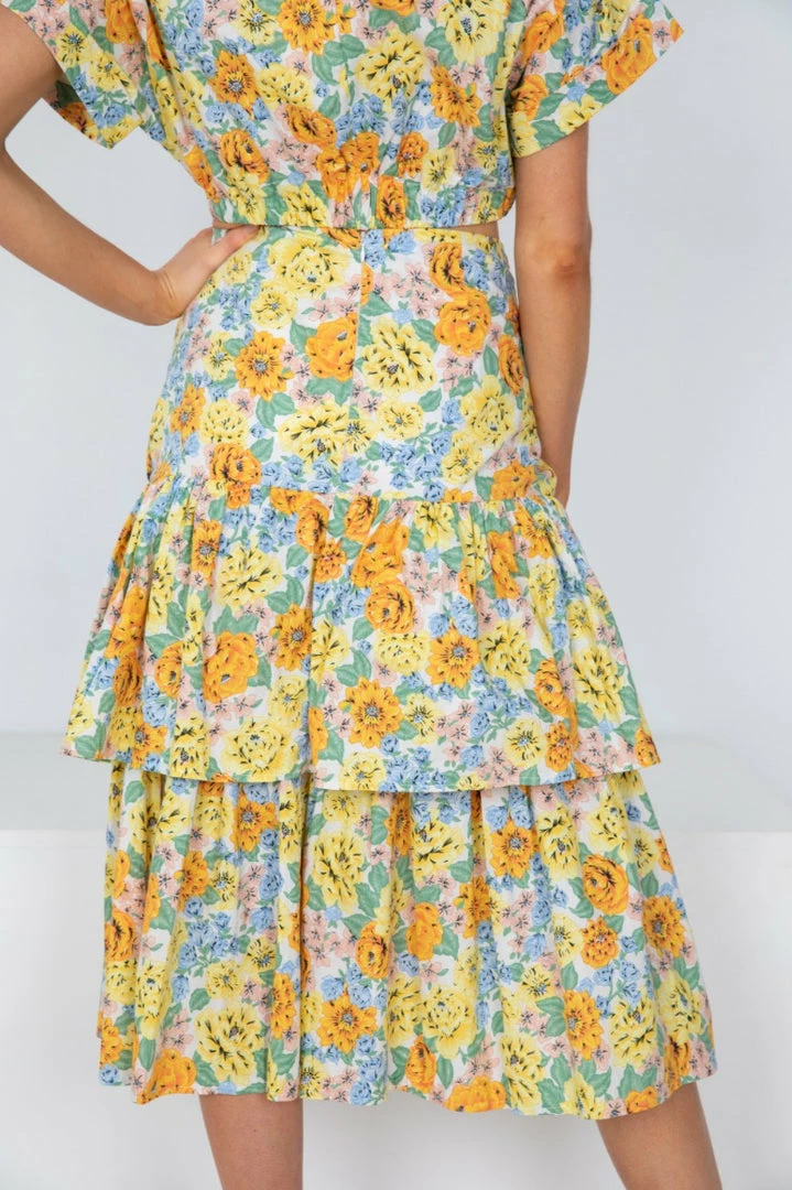 Sassy Hills Fashion Loreta Skirt - Floral Print CLOTHING 4 Sassy Hills Fashion Loreta Skirt - Floral Print CLOTHING