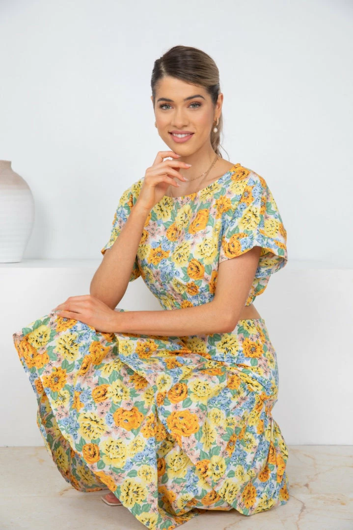 Sassy Hills Fashion Loreta Skirt - Floral Print CLOTHING 7 Sassy Hills Fashion Loreta Skirt - Floral Print CLOTHING