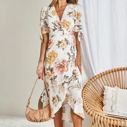 Desire CLOTHING Louise Dress - White Floral 13 Desire CLOTHING Louise Dress - White Floral