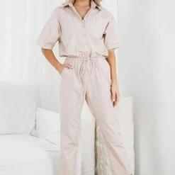 Cesi Fashion Lowry Jumpsuit - Beige