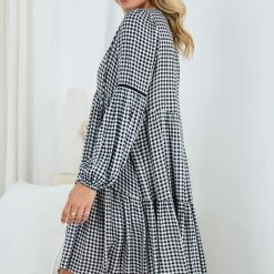 WeLove Fashion CLOTHING Ludmilla Dress - Black Print