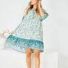 HQ Fashion Luisyana Dress - Green Print CLOTHING