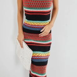Ebby And I Lyndon Knit Dress - Rainbow Print CLOTHING