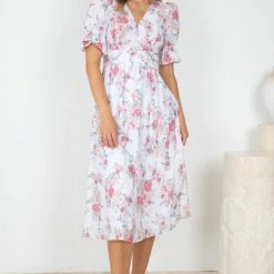 Damor CLOTHING Lyrica Dress - White Floral